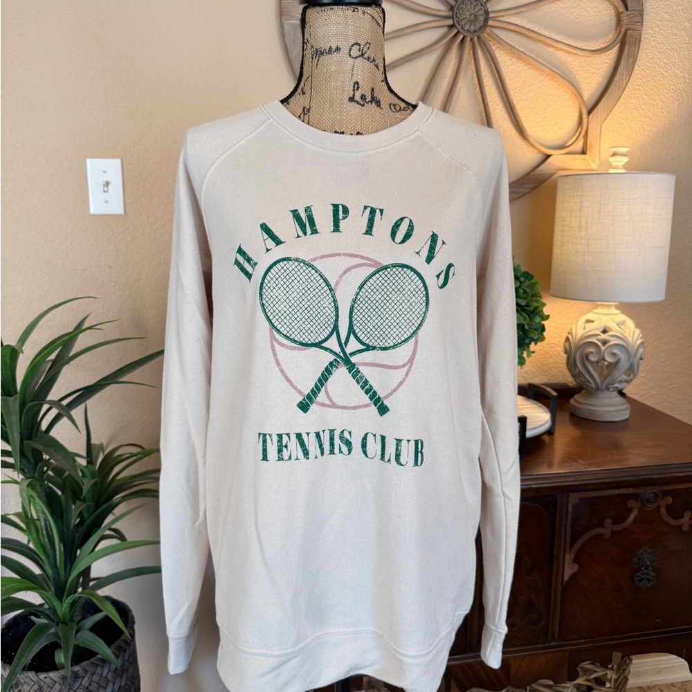 Refined Canvas Hamptons Tennis Club Graphic Top - Picture 12 of 12